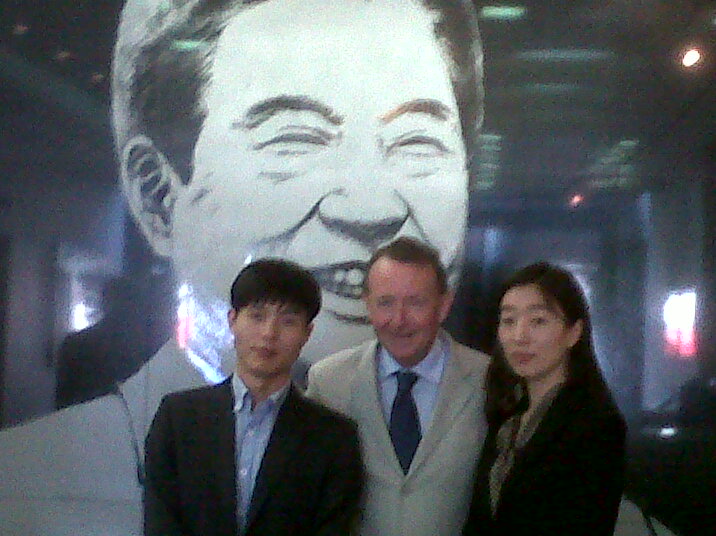 With Shin Dong Hyok - who escaped from Camp 14 - and Alice Choi at the Kim Dae Jung memorial Library in Seoul