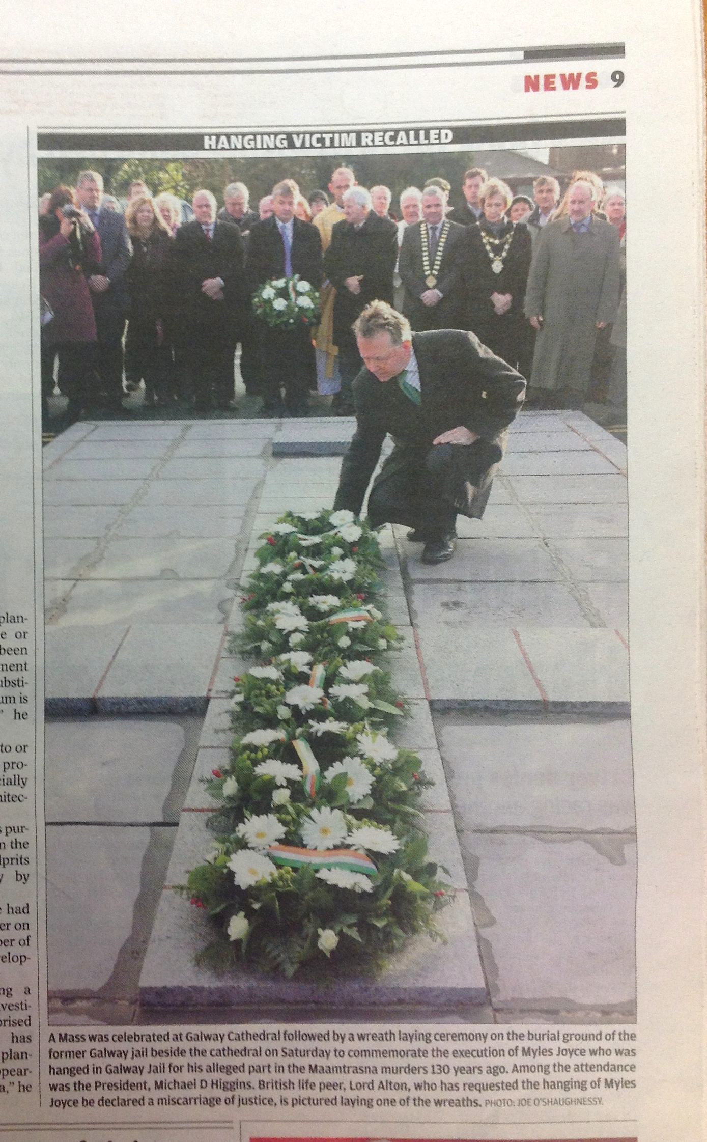 Wreath Laying Galway Cathedral