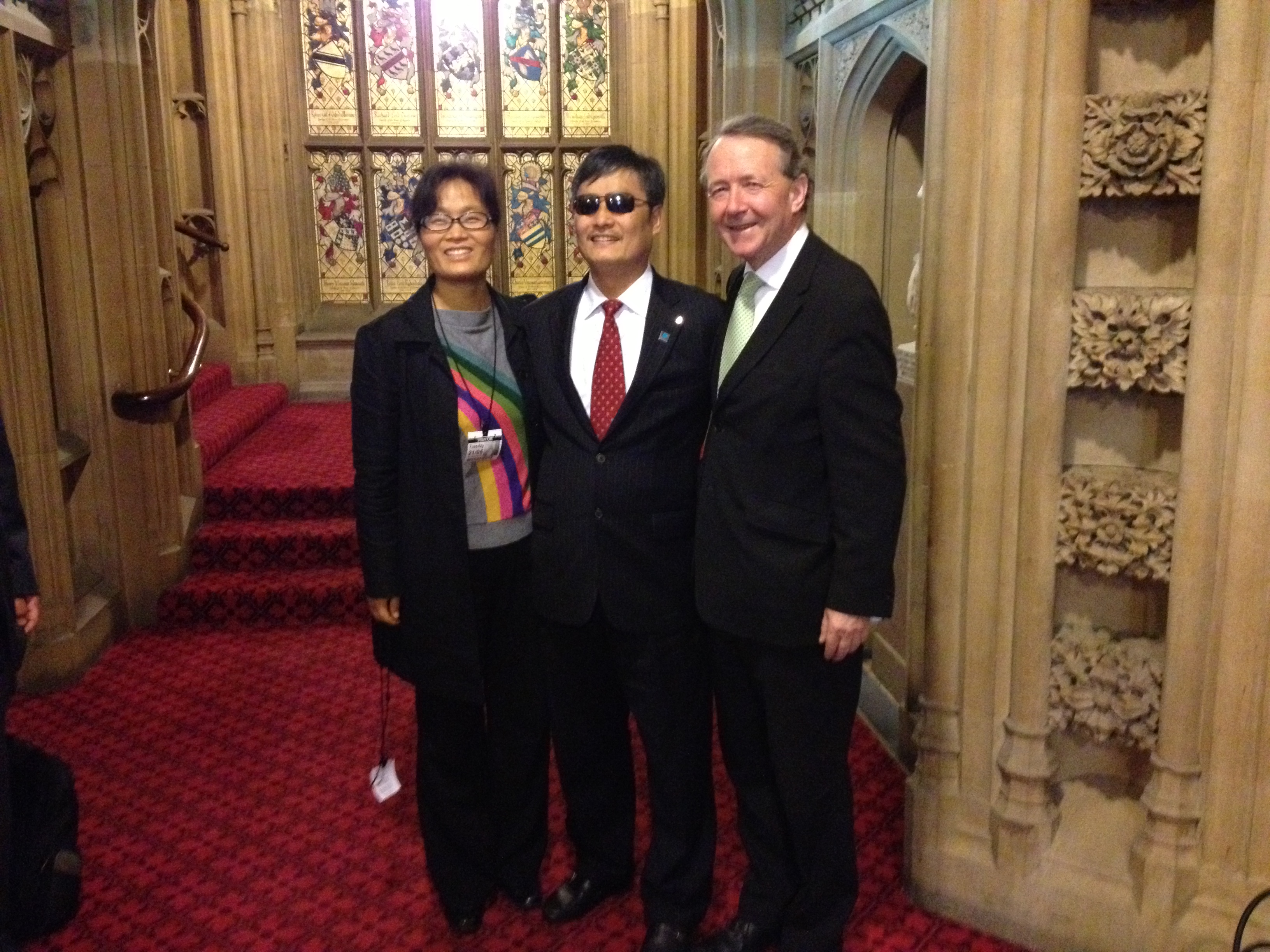 Cheng Guangcheng and his wife come to the House of Lords