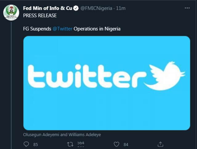 Nigerian Government’s Twitter Ban – President Buhari should try banning corruption, abductions, and Jihadism instead.