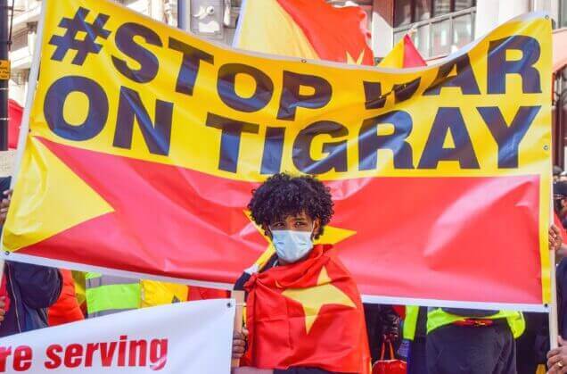 U.K. Government pressed again about starvation in Tigray and says “We are deeply concerned about the impact of the conflict on food security and nutrition in Tigray, including reports of people dying from hunger.”